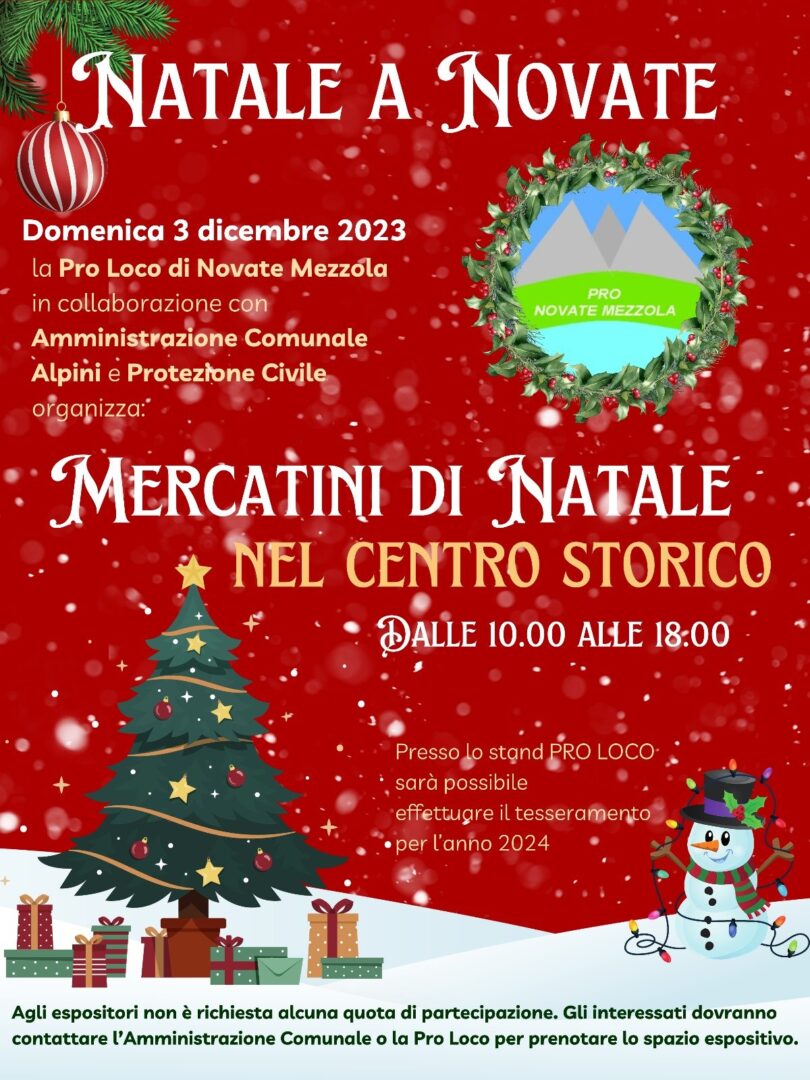 novate mezzola mercatini natale 2023