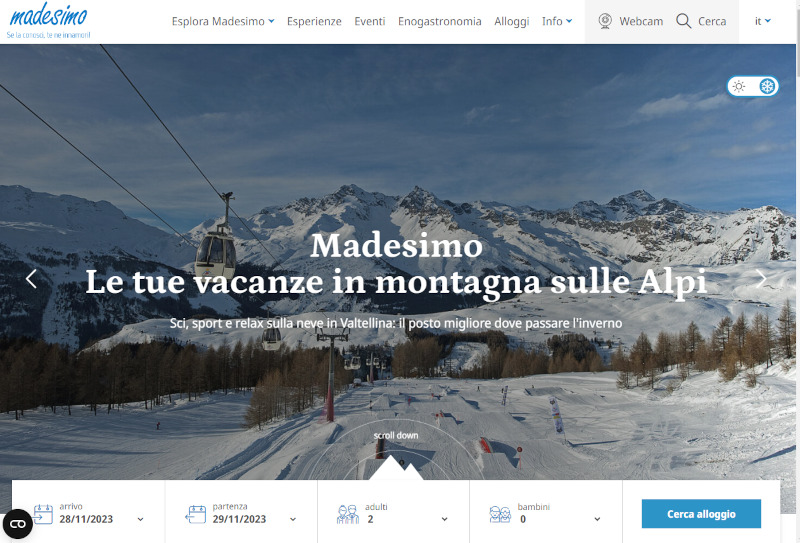 Nuovo portole Consorzio Turistico Madesimo
