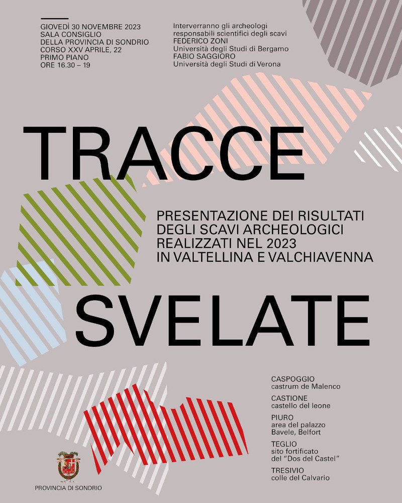 'Tracce svelate' scavi archeologici incontro Provincia di Sondrio