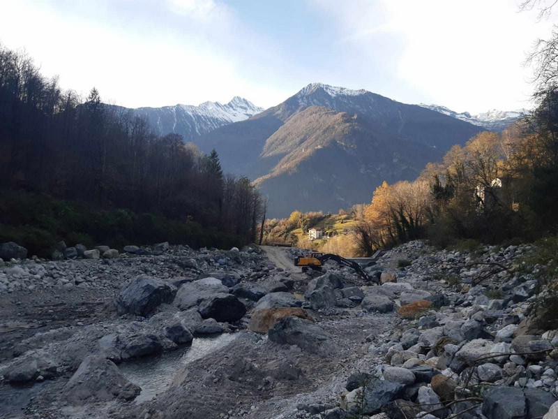 Torrente Schiesone messa in sicurezza Prata Camportaccio