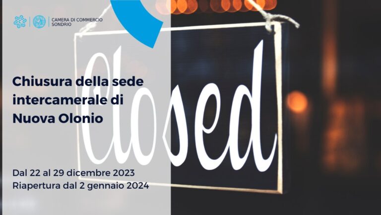 Chiusura sede camera di commercio a Dubino-Nuova Olonio