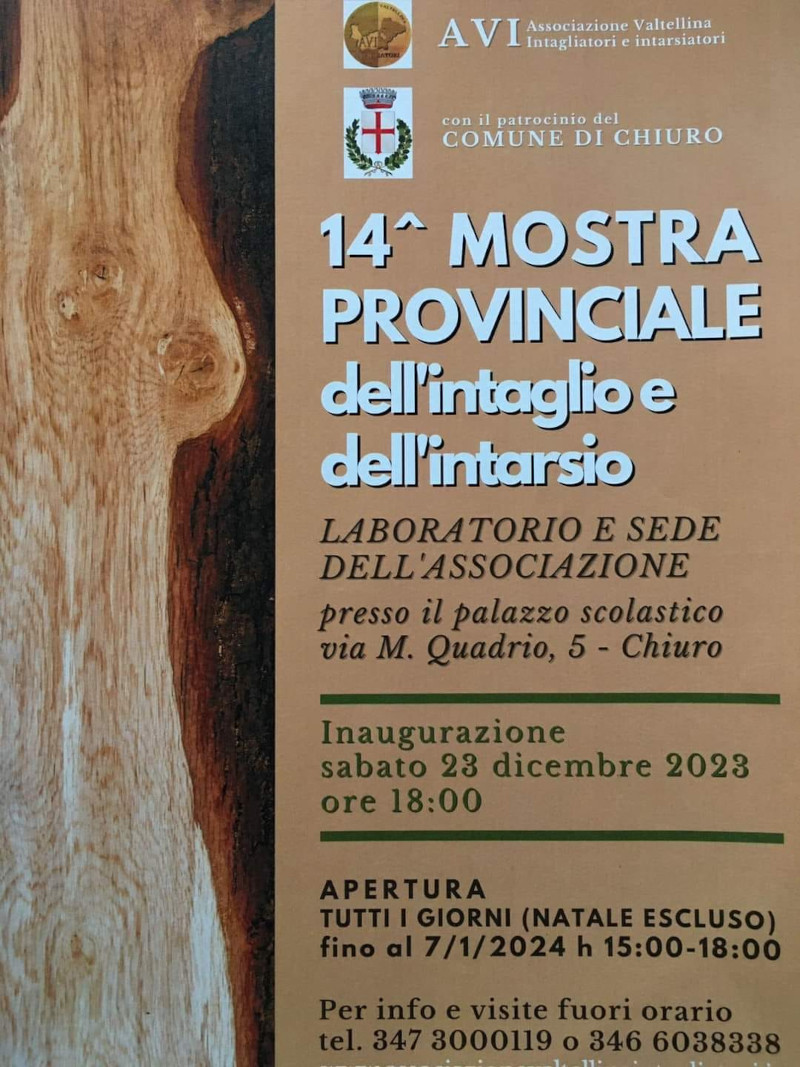 Mostra intagliatori legno Chiuro