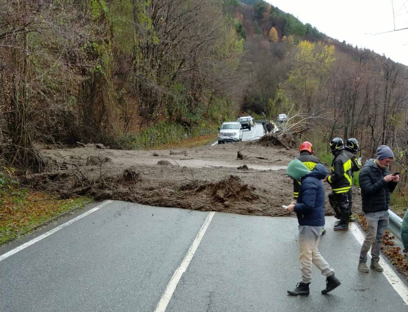 Valgerola frana strada provinciale