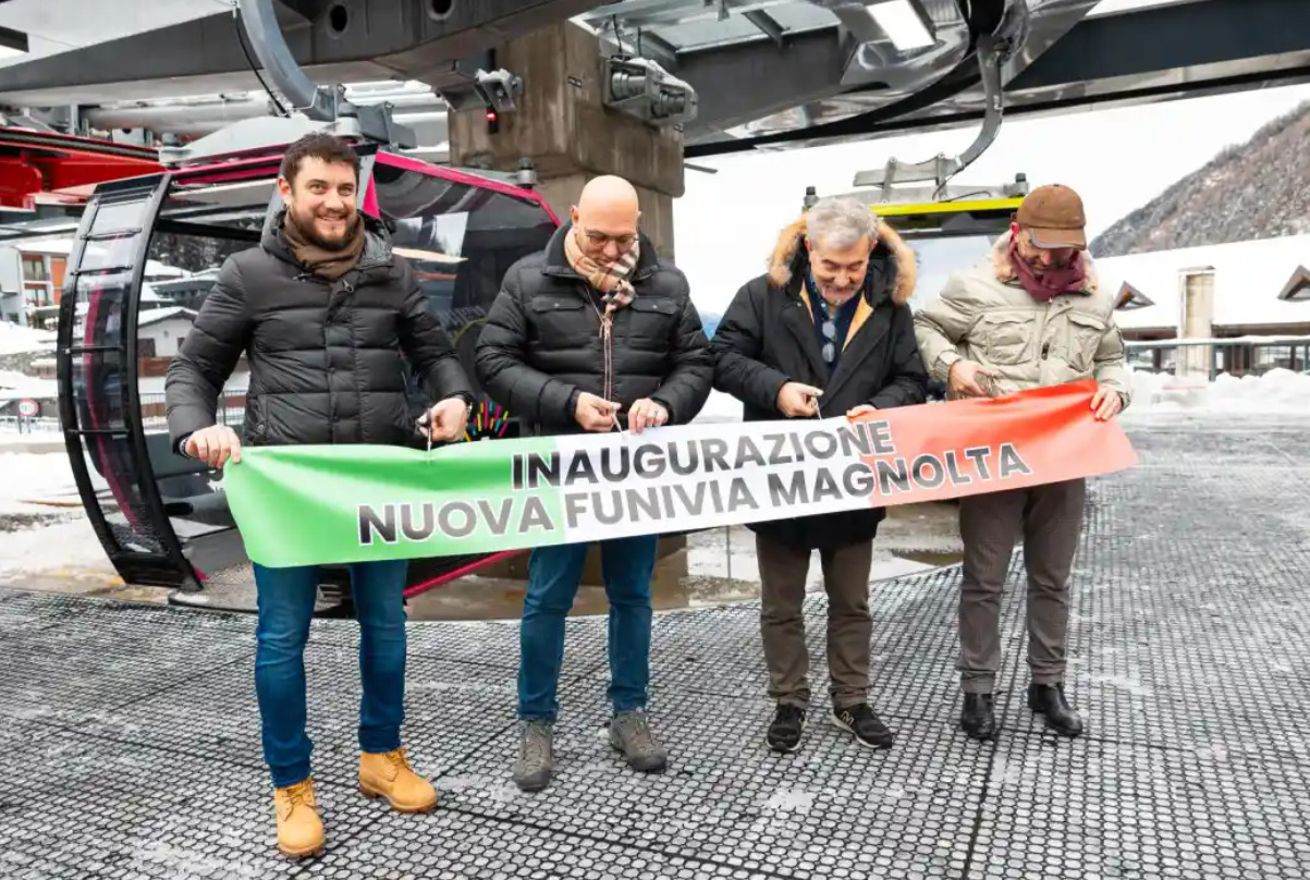 Aprica cabinovia magnolta inaugurazione 2024