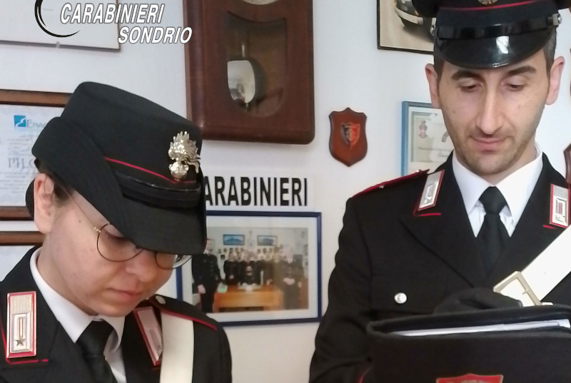 Droga auto arresto Samolaco Carabinieri Chiavenna ss36