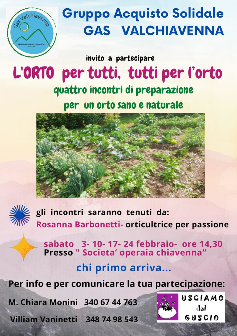 Orto per tutti corso Chiavenna GAS Valchiavenna