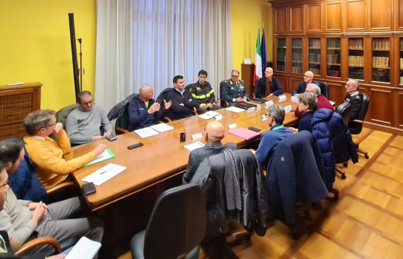 Riunione Prefettura frana Spriana