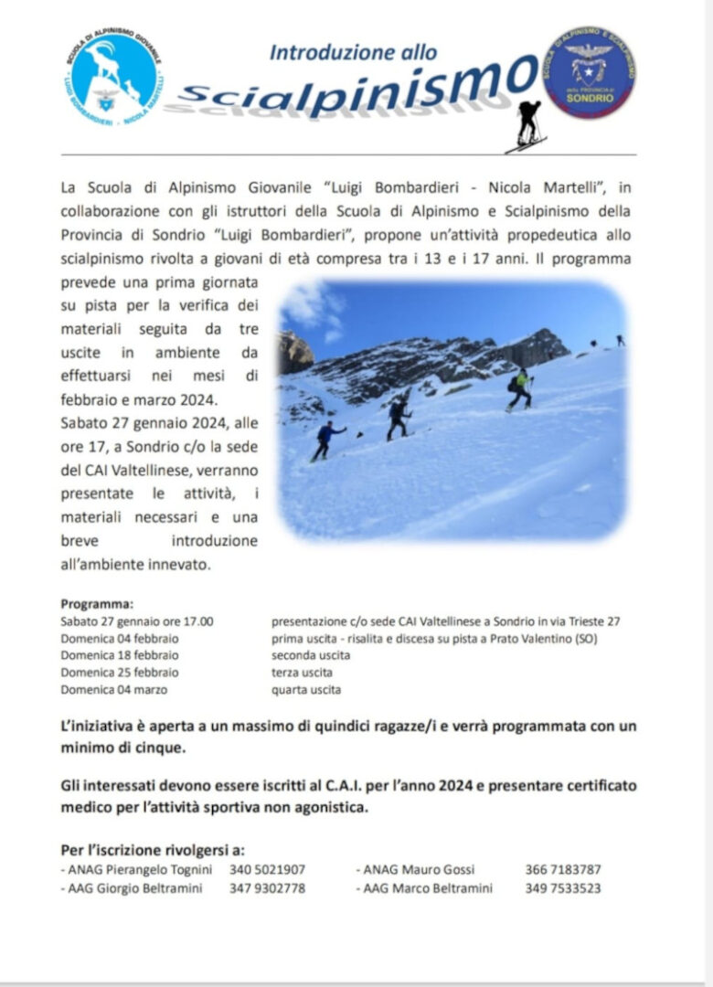 Scialpinismo giovanile corso