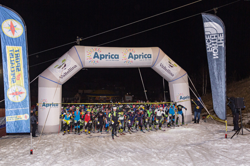 Stralunata aprica gara notturna scialpinismo