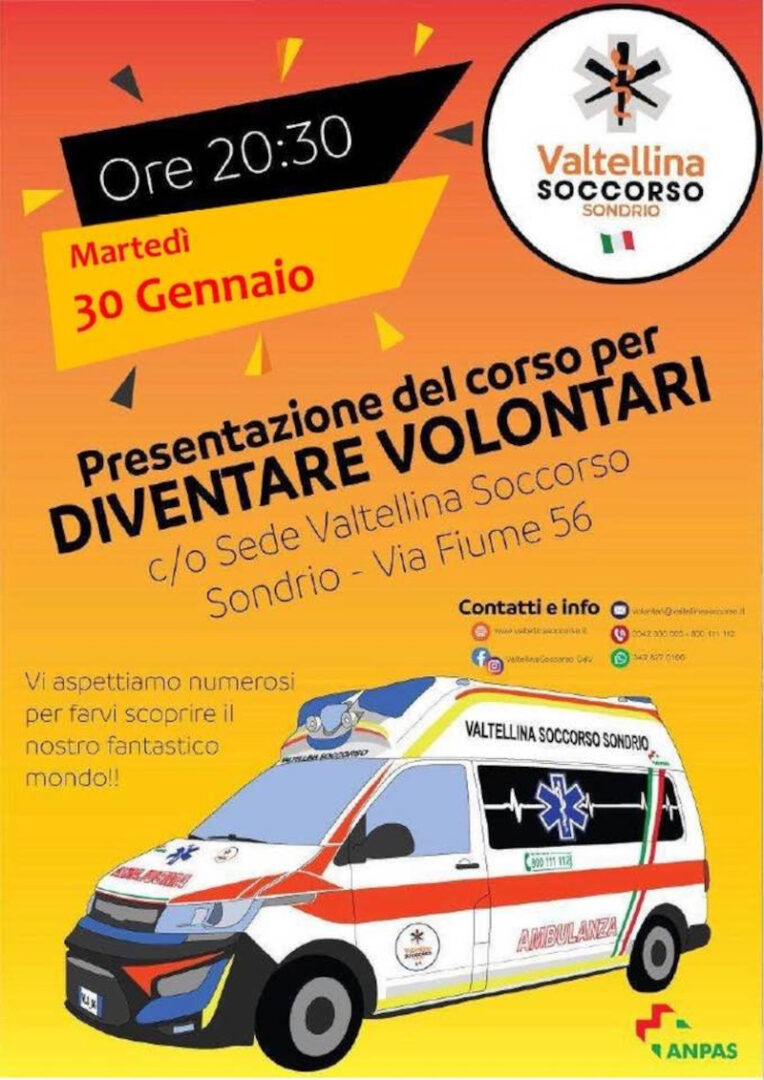 Valtellina Soccorso presentazione corso volontari