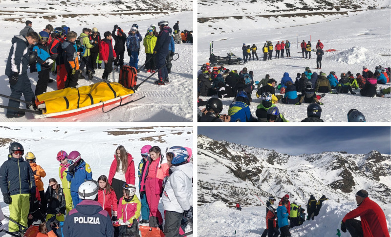A scuola di sci Comunità Montana Valchiavenna