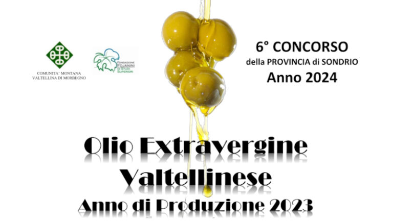 Olio Extravergine Valtellinese concorso anno 2023 Comunità Montana Morbegno