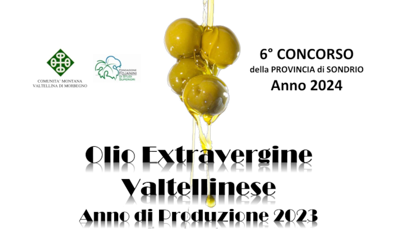 Olio Extravergine Valtellinese concorso anno 2023 Comunità Montana Morbegno