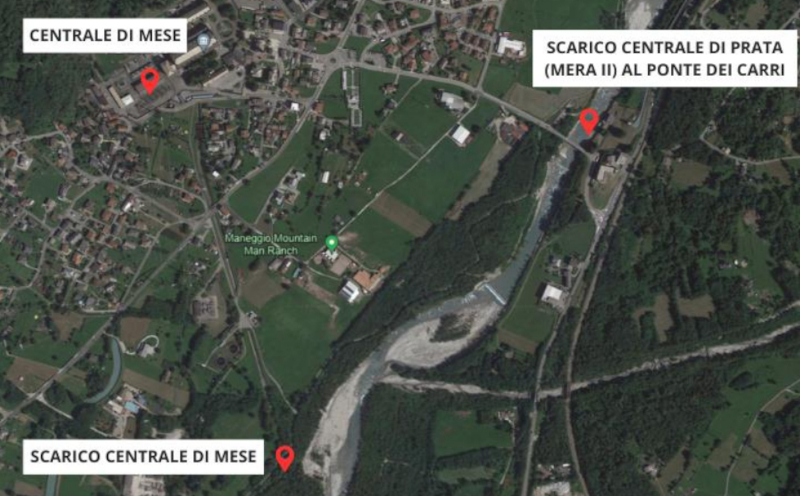 Scarichi centrale idroelettrica Mese Gordona