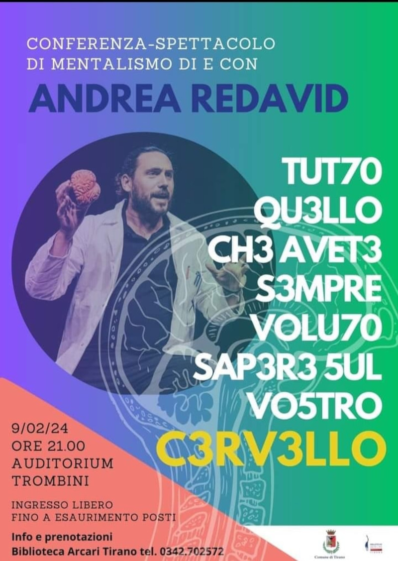 Andrea Redavid mentalismo Tirano locandina