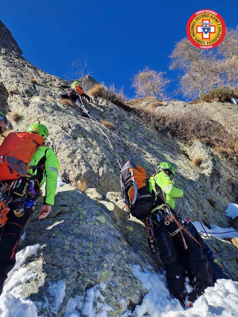 Soccorso Alpino lombardo esami finali Valgerola Pescegallo