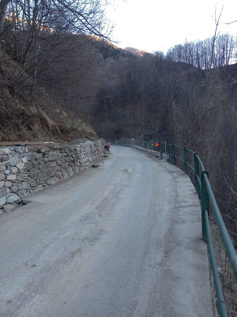 Sondalo frazione Migiondo lavori in corso