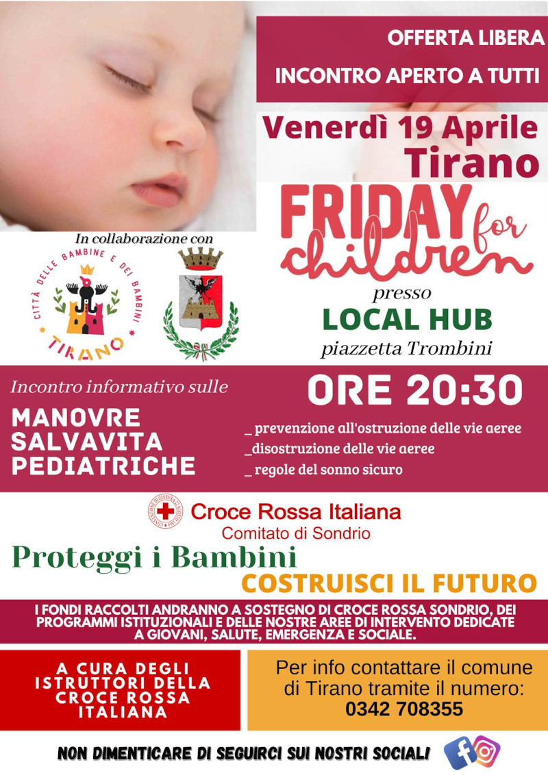 Friday for Children Tirano primo soccorso pediatrico