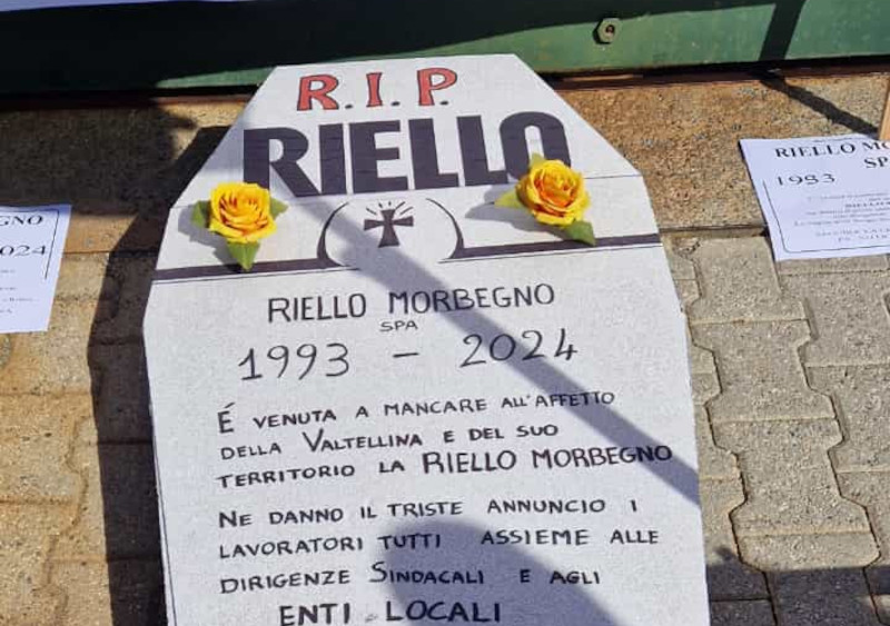 Riello Morbegno chiusura stabilimento protesta