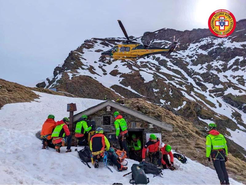 Soccorso Alpino Sagf Valtellina esercitazione Monte Legnone