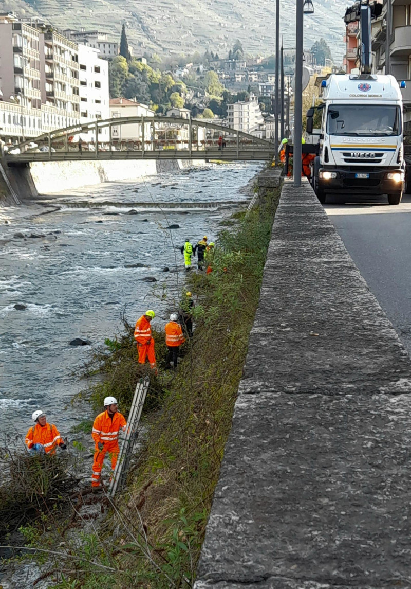 Pulizia torrente Mallero Sondrio