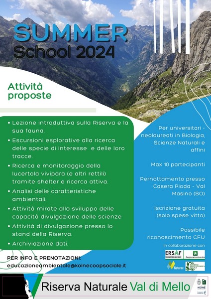 Summer School Riserva Naturale Val di Mello