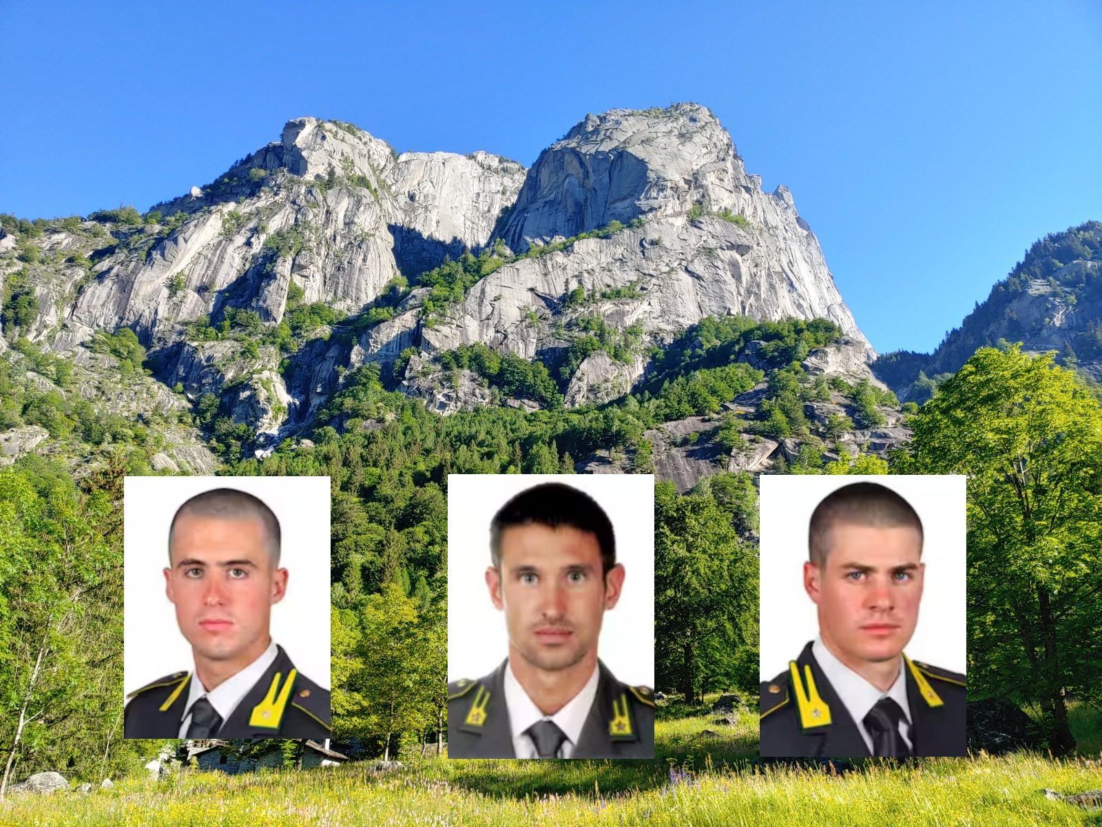 La struttura del Precipizio degli Asteroidi in Val di Mello. Nelle foto da sinistra: Alessandro Pozzi, Luca Piani e Simone Giacomelli