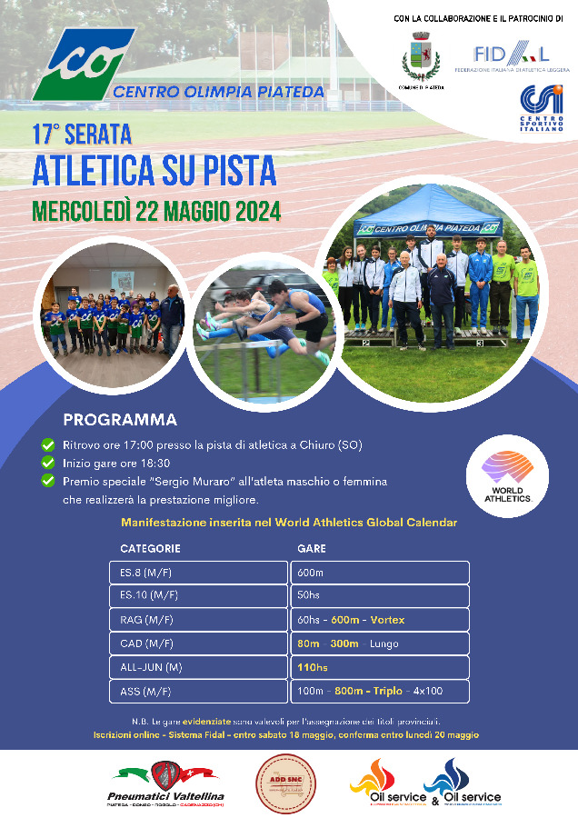 17° Serata atletica Chiuro volantino