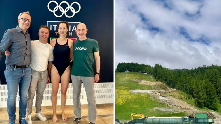 Olimpiadi sopralluoghi opere olimpiche Federica Pellegrini