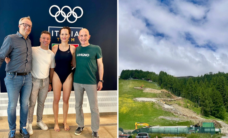 Olimpiadi sopralluoghi opere olimpiche Federica Pellegrini