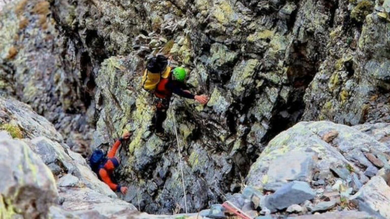 Soccorso alpino esercitazione arrampicata Gerola Alta