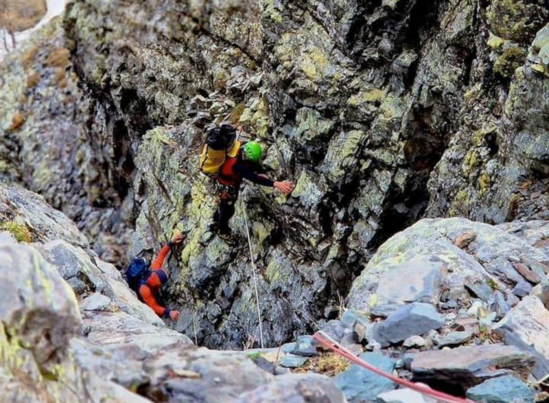 Soccorso alpino esercitazione arrampicata Gerola Alta