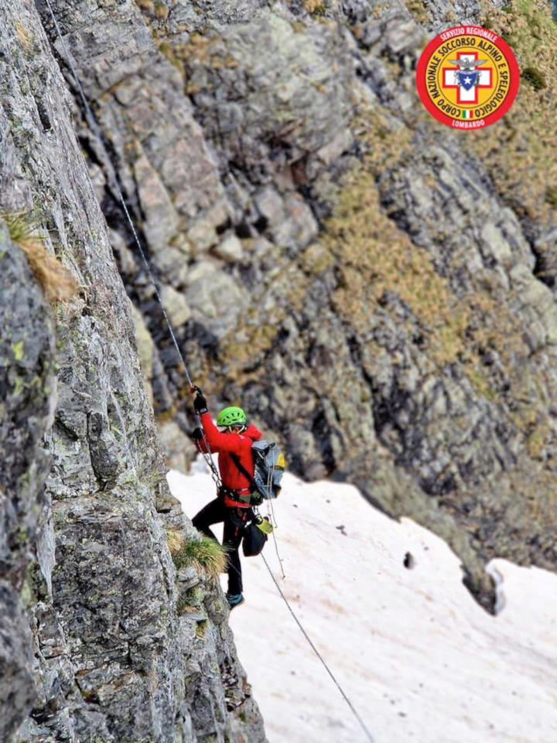 Soccorso alpino esercitazione arrampicata Gerola Alta