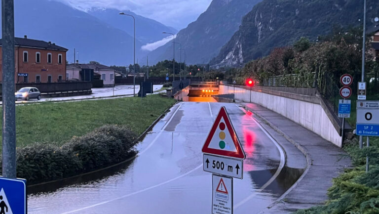 Sottopasso allagato SP2 Novate Mezzola