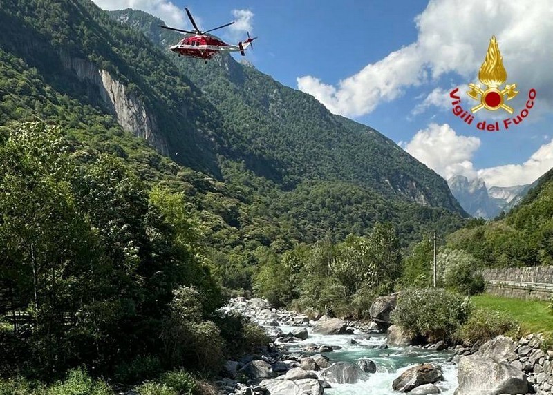Ragazzo disperso torrente Esino Valmasino 