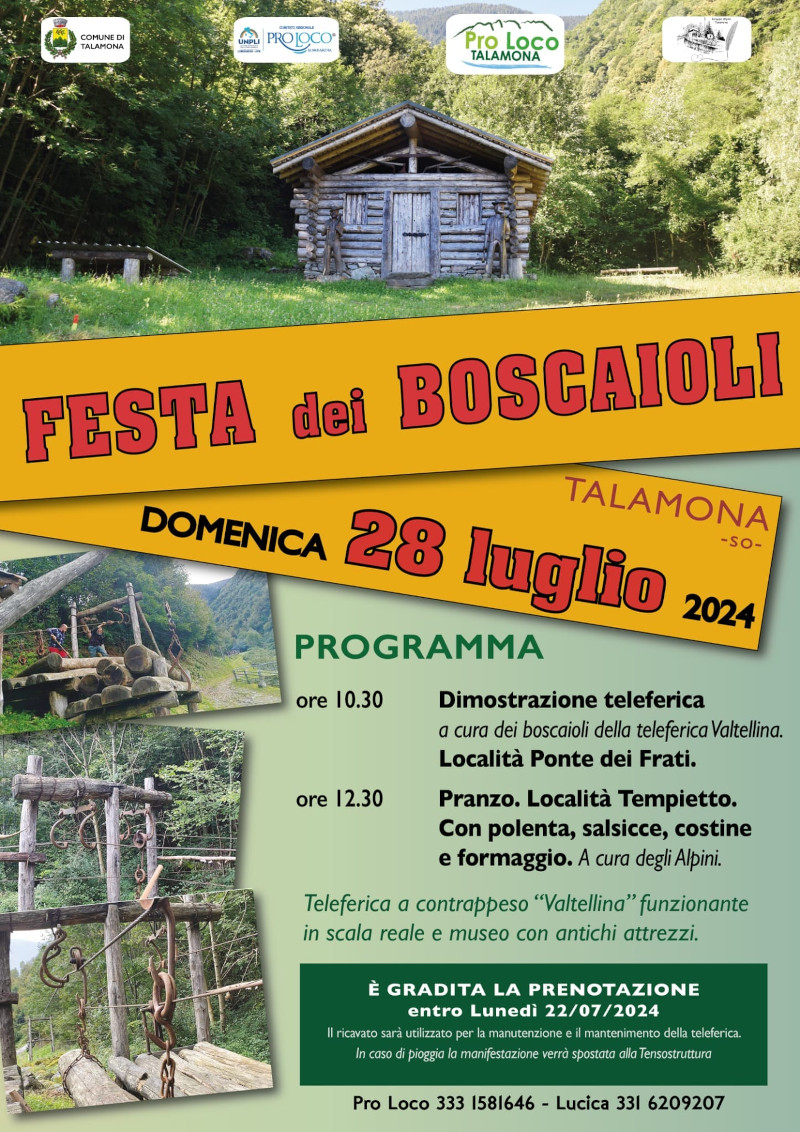 Locandina Festa Boscaioli Talamona
