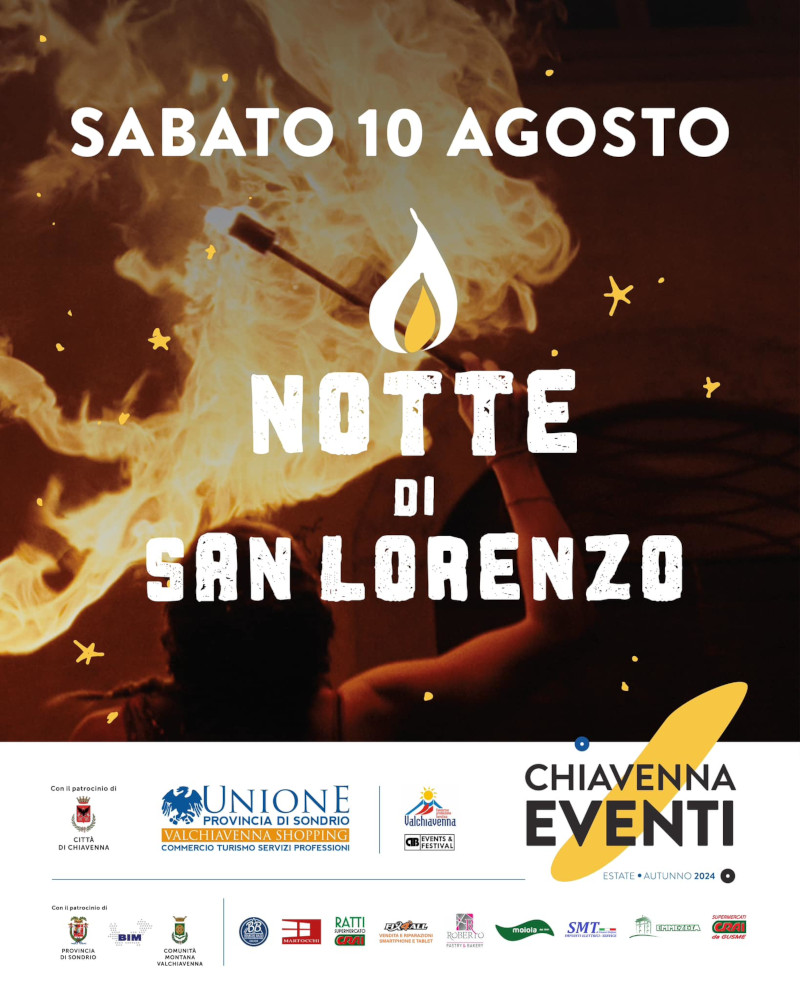 Locandina Chiavenna Notte San Lorenzo
