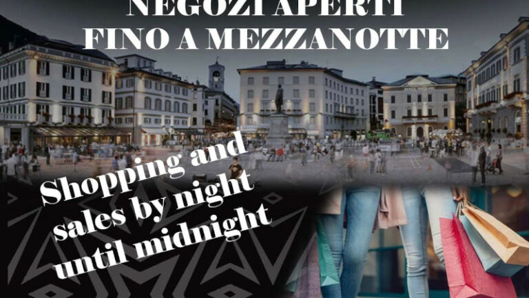 Notte dei saldi Sondrio locandina