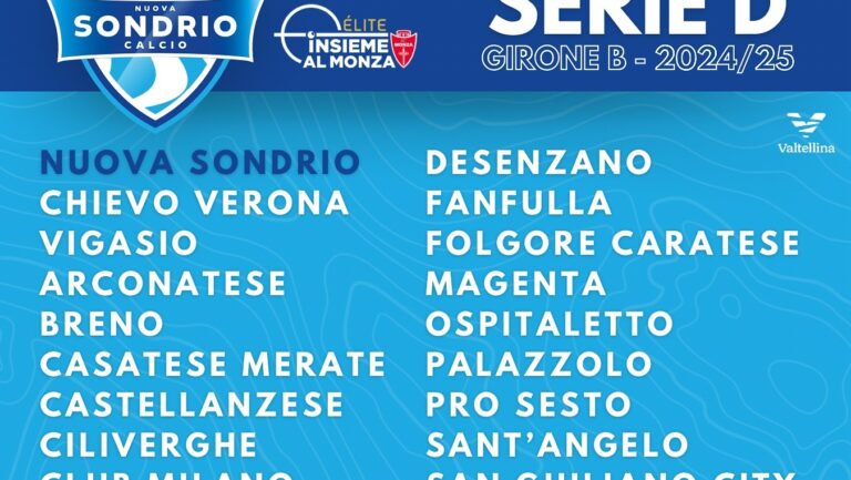 Girone Sondrio Calcio stagione 2024_2025