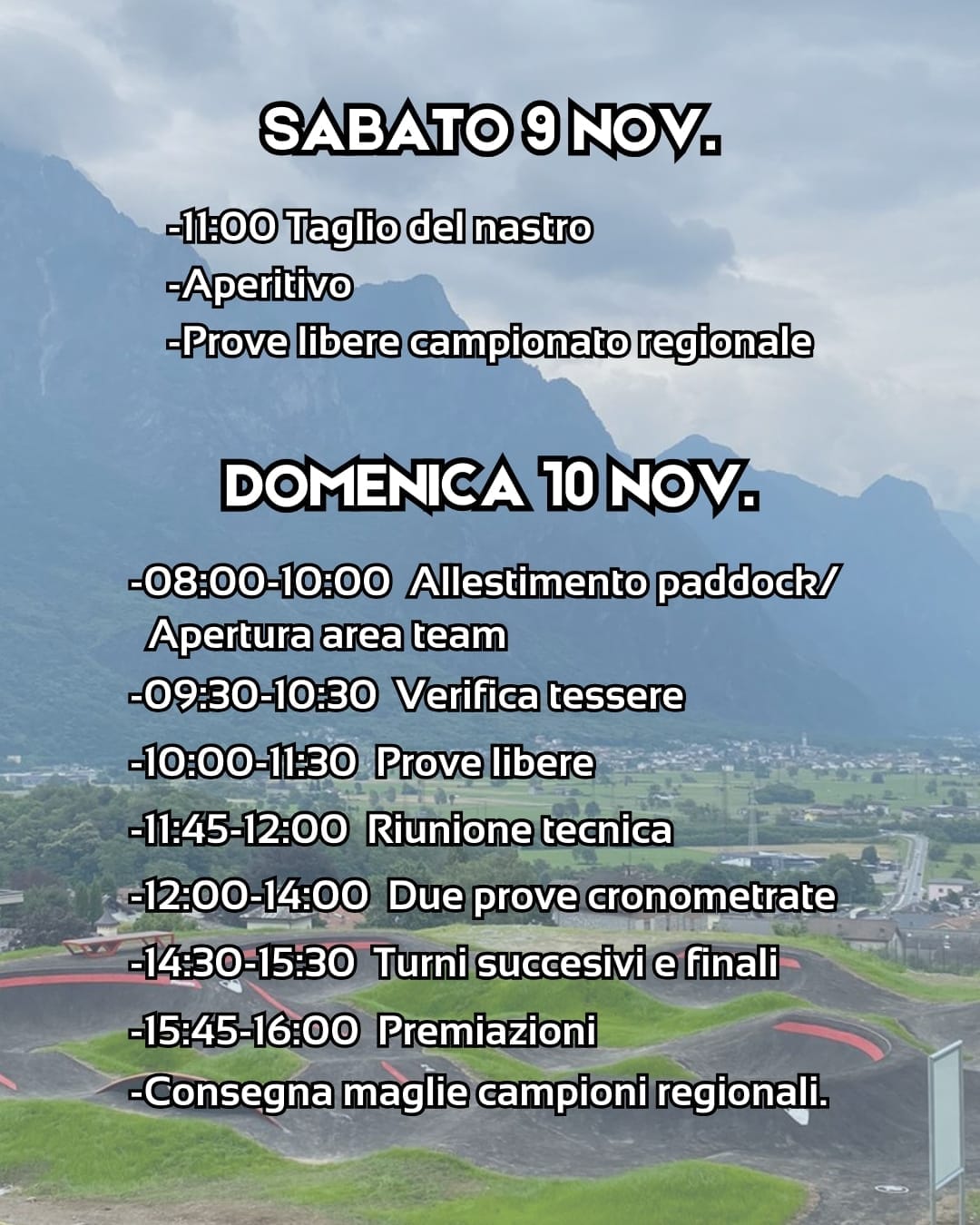 Locandina campionati regionali pump track Gordona