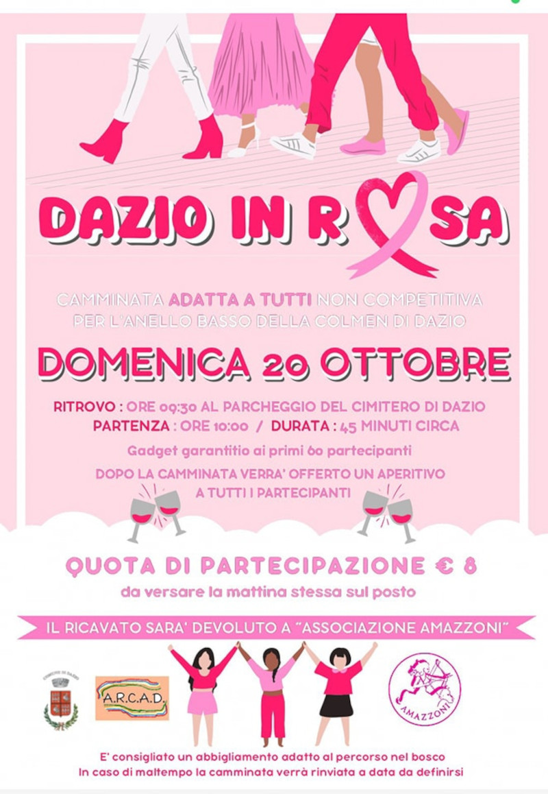 Locandina Dazio in Rosa camminata