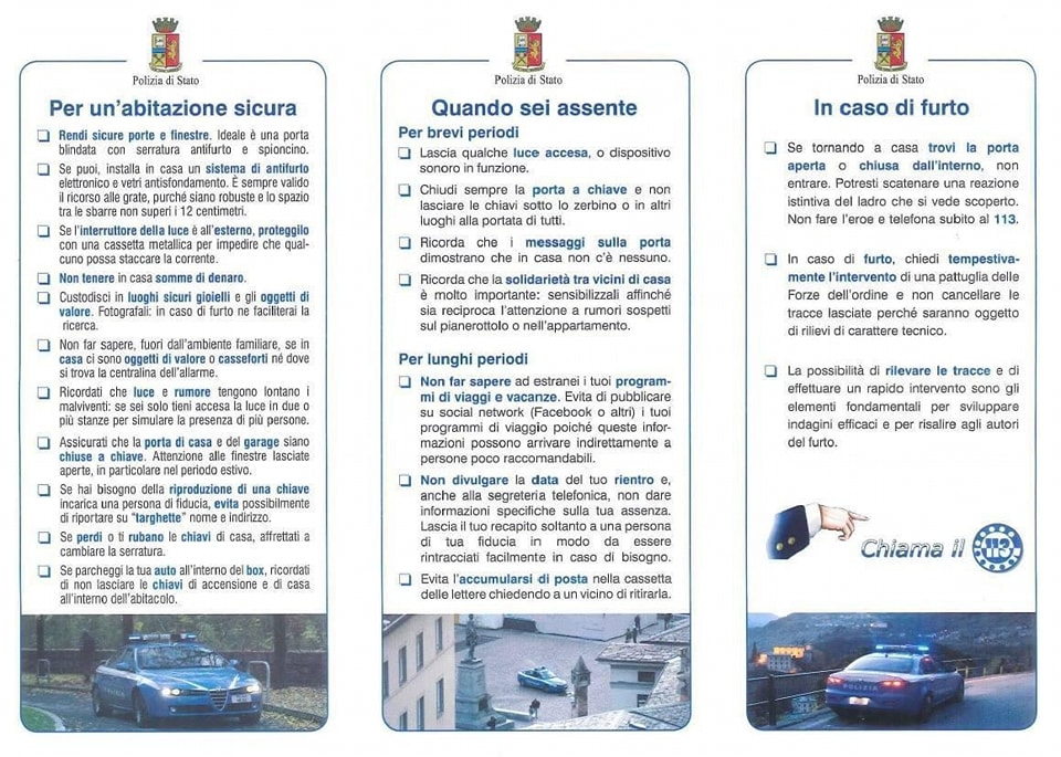 Guida prevenzione furti