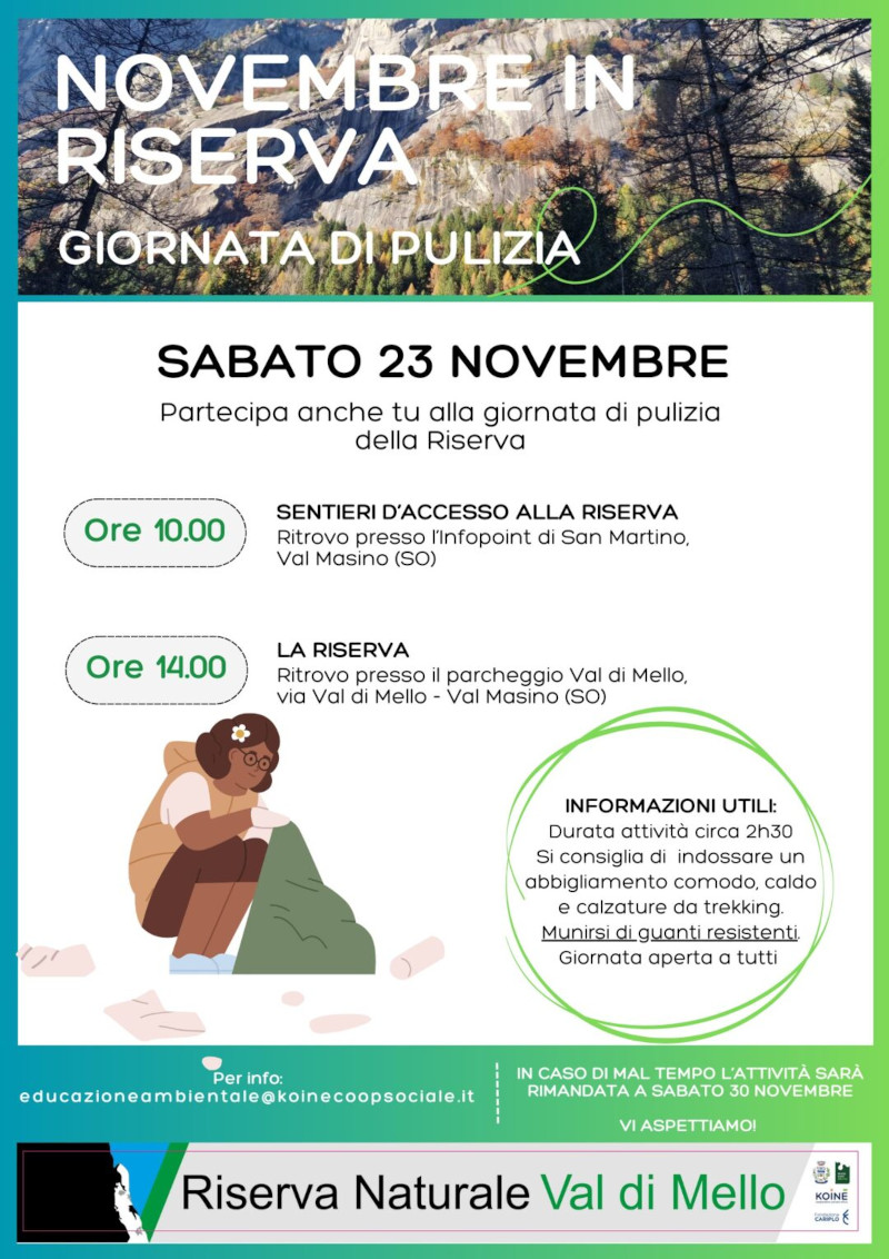 Locandina Giornata Pulizia Val di Mello