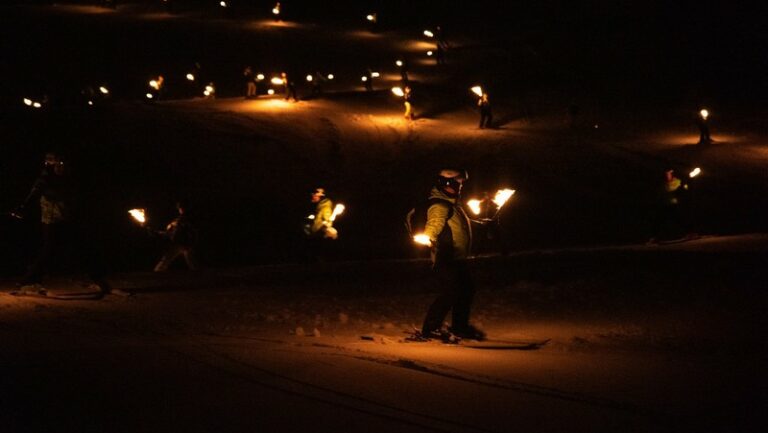Fiaccolate piste da sci Madesimo Alpe Motta