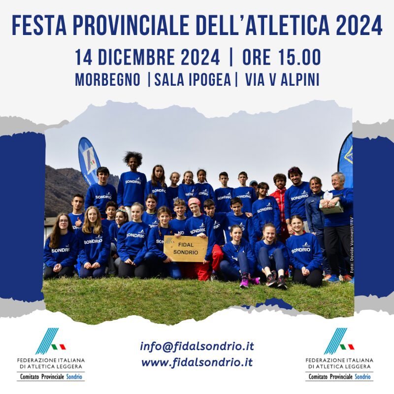 Festa provinciale atletica FIDAL Sondrio