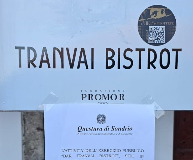 Tranvai Bistrot Morbegno chiusura