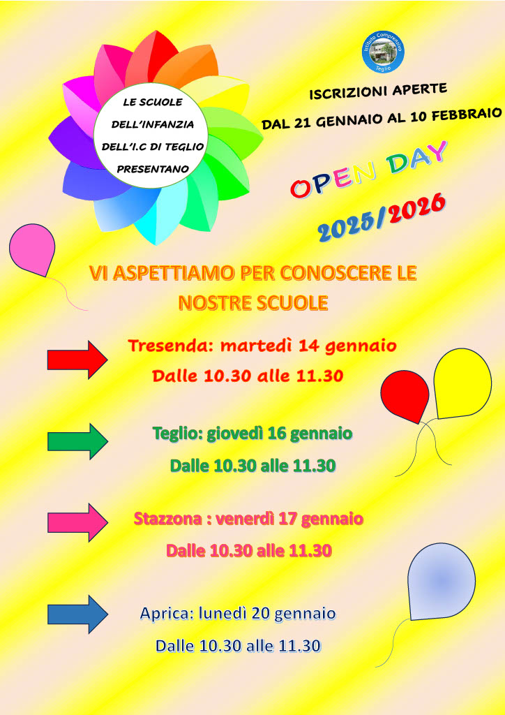Open Day Scuola dell'Infanzia "Il Girotondo" Stazzona