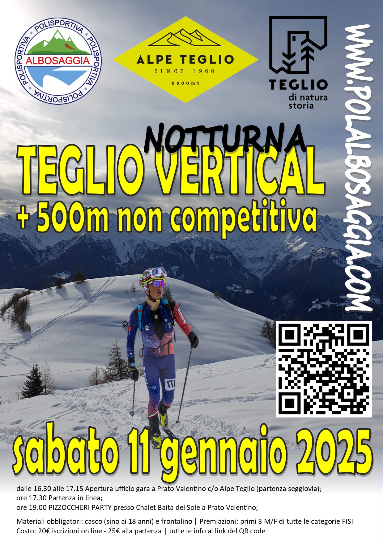 Teglio Vertical notturna