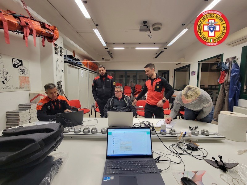 Cnsas forra Lombardia Samolaco esercitazione