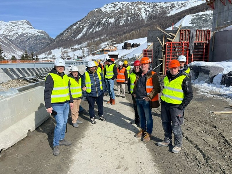 Livigno visita cantiere parcheggio interrato Mottolino